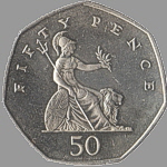 Elizabeth II Decimal Fifty Pence-tn