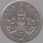 Elizabeth II Decimal Five Pence-tn