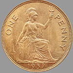 George VI Penny-tn