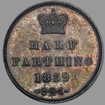 Victoria Half Farthing 1839