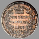 Victoria Third Farthing 1866-1885